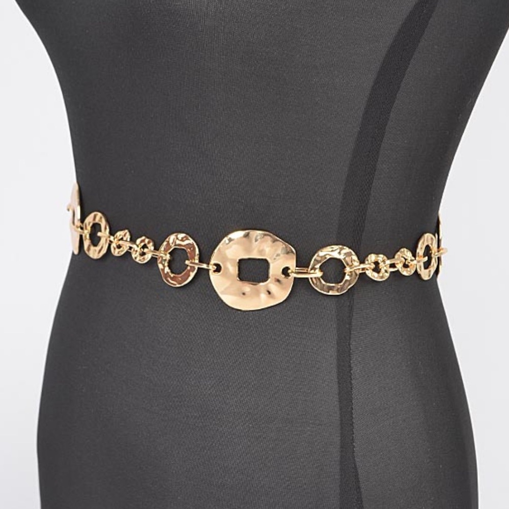ILLUMA Hammered Metal Chain Belt - Picture 2 of 7